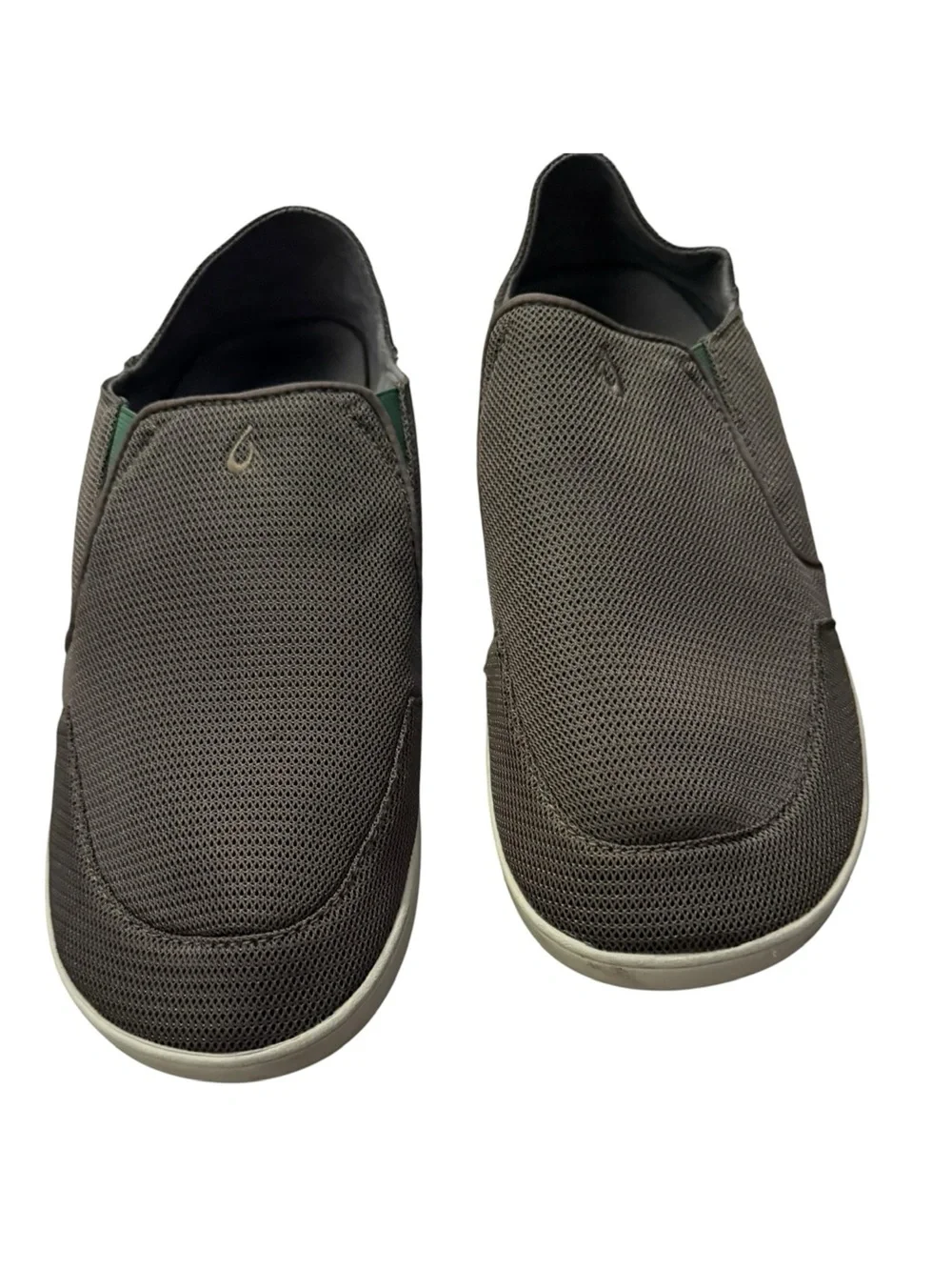 OluKai Men's Nohea Mesh Slip-On Loafers in Dark Shadow Size 13